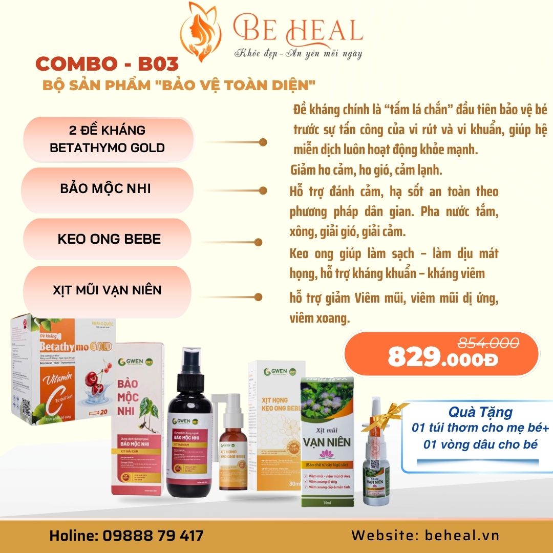 Combo B-03: Bảo vệ bé toàn diện Bảo Bối bé yêu